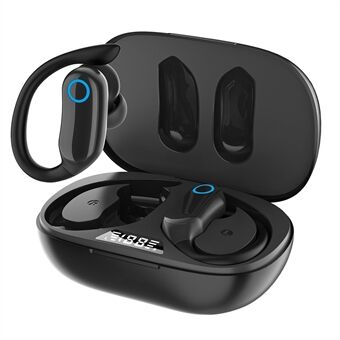 i26 Bluetooth Wireless Ear-Hook Earbud Waterproof Sports Earphone Headphone with Digital Display Charging Case