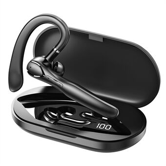 i33 Single Ear-Hook Bluetooth Wireless Earbud Noise Reduction Earphone with Digital Display Charging Case