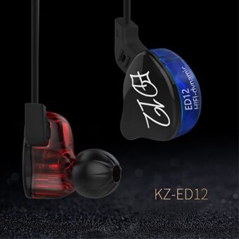 KZ-ED12 3.5mm In-Ear Earbud Headphones Noise Cancelling HIFI Earphones (without Microphone)