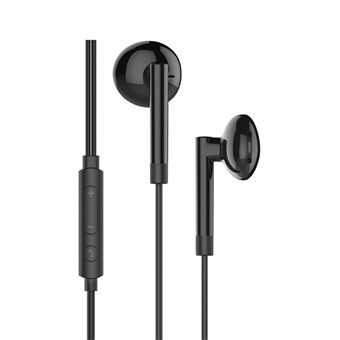 HOCO M53 Universal 3.5mm Exquisite Sound Wired Earphones with Mic - Black