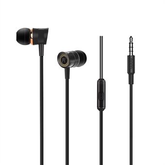 HOCO M37 In-ear Earphone Earbud Headphone HD Sound Bass 3.5mm Audio Jack Earphones with Microphone - Black