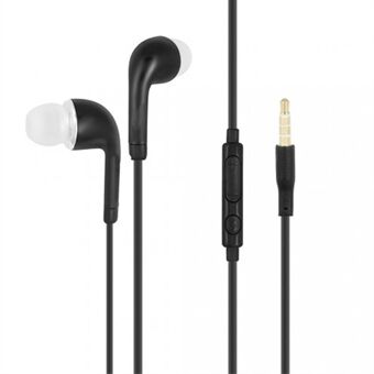 3.5mm Wired Headset In-ear Earphone with Mic and Line-in Control for Samsung Xiaomi Huawei - Black