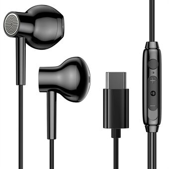 JOYROOM JR-EC01 Semi-In-Ear Type-C Wired Headset High Sound Quality Headphone with Microphone