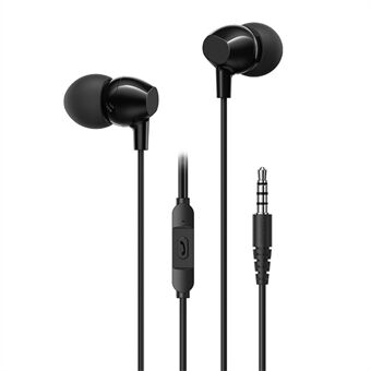 USAMS US-SJ594 EP-47 3.5mm In-Ear Wired Headset Lightweight Headphones TPE Wired Earphones with Sensitive Microphone / Button Control