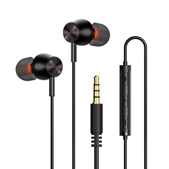 MCDODO HP-3500 MDD Wired Headphone with Microphone Volume Control 3.5mm Jack Stereo Sound Earphone - Black