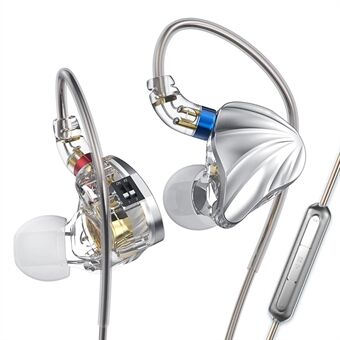CVJ Nami Aluminum-Magnesium Coil-Iron Hybrid Switch Adjustable Headset Wired In-Ear HiFi Headphones with Microphone