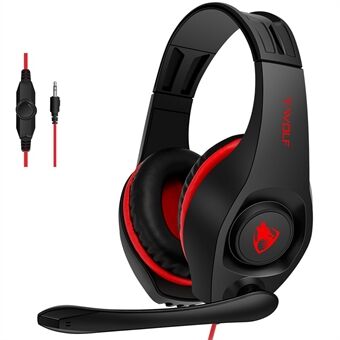 T-WOLF H120 3.5mm Audio Wired Headset Adjustable Headphone with Microphone - Cell Phone Version