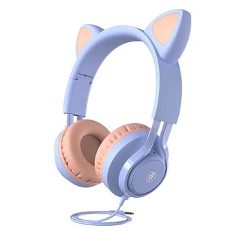 FINGERTIME EP08 Lovely Cute Cat Ear Decor Headset Wired Stereo Sound Headphones Muisc Stereo Girl\'s Kid\'s Earphones
