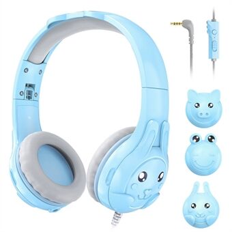 SOULBYTES S31 3.5mm Wired Kids Headphone 85 / 94db Volume Limit Children Music Headset with DIY Decorative Covers