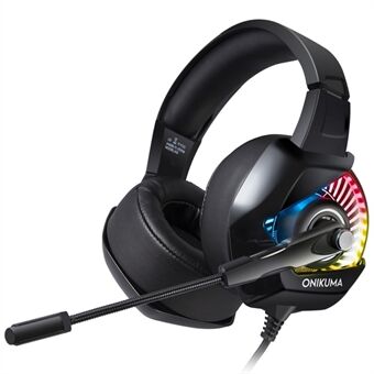 ONIKUMA K6 USB+3.5mm RGB Gaming Headset Head-Mounted Wired PC Stereo Earphone Headphone with Microphone