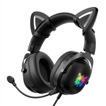 ONIKUMA X11 Gaming Headset with Detachable Cat Ear RGB Noise Reduction Over Ear Headphone