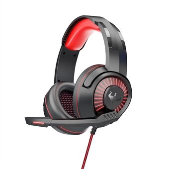 OVLENG GT66 RGB Gaming Headset Head-mounted Headphones with Noise-canceling Microphone, USB+3.5mm Plug