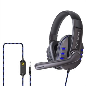 OVLENG OV-P3 E-sports Computer 3.5mm Wired Headphone Noise Reduction Microphone Over-ear Volume Control Gaming Headset
