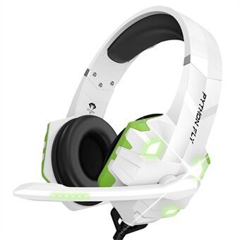 PYTHON FLY G9000MAX 3.5mm+USB Wired Over-Ear E-sports Headphone 7.1 Surround Sound Computer Gaming Headset with LED Light