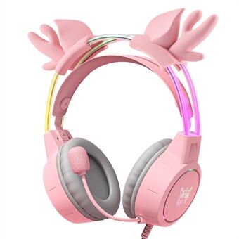 ONIKUMA X15 Pro Wired Gaming Headphones with RGB Light Antlers Design Stereo Surround Headset for Computer PC Gamer
