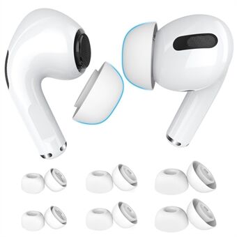 AHASTYLE WG86 6 Pairs Earphone Ear Caps for Apple AirPods Pro 2 / AirPods Pro In-Ear Silicone Earbuds Soft Cover Replacement, Size: S+M+L