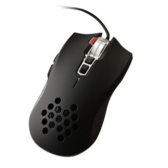 DWN DM6809 Hollow Honeycomb Wired Gaming Office Mouse 3200 DPI Computer Laptop Mice with RGB Light