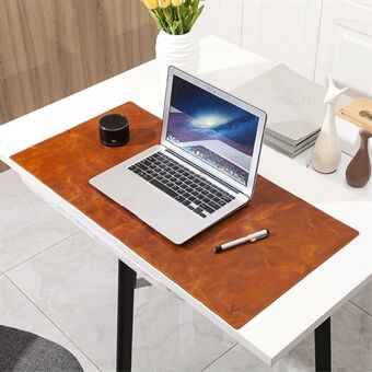 Large Gaming Laptop Mouse Pad Non-slip Oil Wax Texture Top Layer Cowhide Leather Office Desk Mousepad, 60x40cm