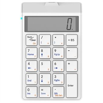 SUNREED SKB886S Bluetooth 4.0 Numeric Keypad LCD Display Wireless  19-Keys Desktop Calculator for Laptop Computer