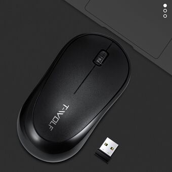Q18 2.4G Wireless Mouse Quiet Portable Ergonomic Computer Mice for PC Notebook Laptop - Black