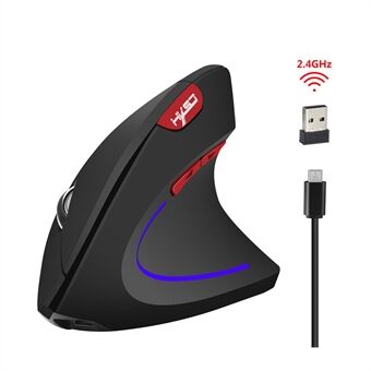 HXSJ T22 Wireless Mouse Ergonomic Optical 2.4G 2400DPI Gaming Mouse with USB Receiver