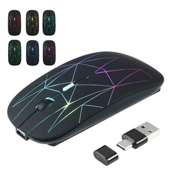 E39 Rechargeable 2.4G Wireless Gaming Mouse 1600DPI RGB Breathing Light Computer Laptop Ergonomic Mice
