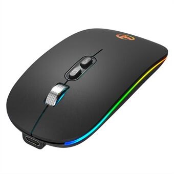 HXSJ M103FG Bluetooth 5.1 + 2.4G Wireless Gaming Mouse 1600DPI Colorful LED Light Rechargeable Computer Laptop Mice