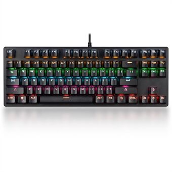 K87 87 Keys Blue Switch Mechanical Gaming Keyboard with Nine Lighting Effect