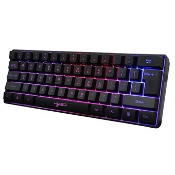 HXSJ V700 61 Keys USB Wired Gaming Keyboard with Colorful Backlight for Computer Desktop Laptop PC