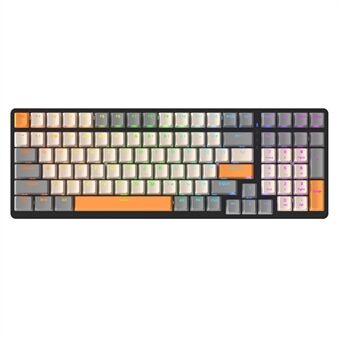 FREE WOLF K3 Mechanical Keyboard 100-Key Gaming Keyboard with Colorful Light Effects for Office Home Computers Laptops