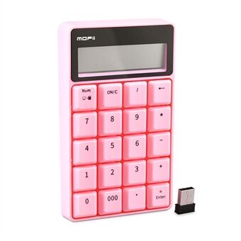 MOFII SK-657 2.4G Wireless Keyboard 20 Keys Numeric Keyboard Portable Calculator for Accounting Office