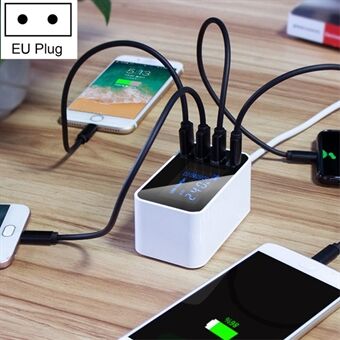 20W Type-C USB Port + 3-USB Charging Port Multiple USB Charger Station with LCD Digital Display
