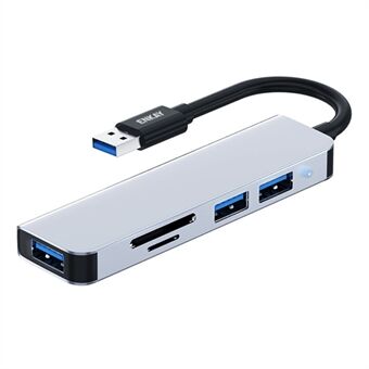 HAT PRINCE ENKAY 5-in-1 USB Hub  Multi-Port Adapter Converter to USB3.0 + 2xUSB2.0 + SD / TF Card Reader for Extended Monitor PC Laptop Desktop
