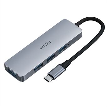 WIWU A440 PRO 4-In-1 USB-C Adapter Hub to 4xUSB 3.0 Port for MacBook MateBook Type-C Laptop