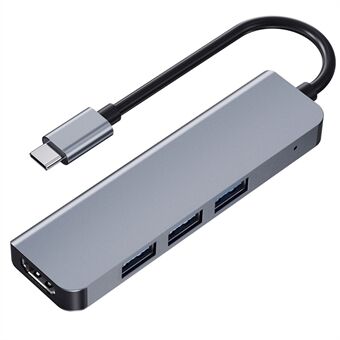 2008N 4-in-1 Multifunction Type-C to Hub Adapter with 3x USB 3.0 Port