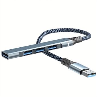 4-in-1 USB to USB2.0x3 + USB3.0 USB Hub Aluminum Alloy Laptop Computer Adapter