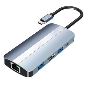 2205 8-in-1 Docking Station Multifunctional Type-C HUB, Type-C to USB 3.0 Ports / 2 x 2.0 Ports, SD / TF Card Reader USB Converter for Macbook