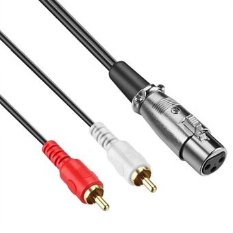 JUNSUNMAY 0.15m Dual RCA Male to XLR Female Cable Y Splitter Adapter Cord for Microphone Mixer Amplifier