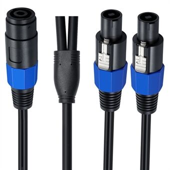 JUNSUNMAY 50cm Speakon Splitter Cable 1 Female to 2 Male Audio Speaker Amplifier Extension Cord