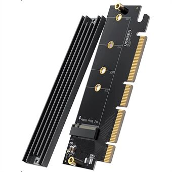 UGREEN 30715 NVMe PCIe Adapter PCle Gen4 x16 to M.2 Expansion Card M.2 SSD to PCIe 4.0 X16/X8/X4 Card with Heatsink M.2 PCIe Converter Compatible with Thunderbolt 3