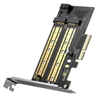 UGREEN 70504 PCIe to M2 Adapter M.2 NVME to PCI-E 3.0 Expansion Card with M.2 SATA Support 32Gbps/6Gbps Data Transmission