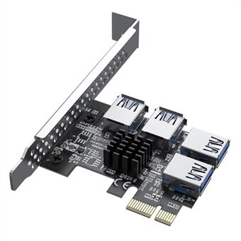 ACASIS PE031 PCI-e 1 to 4 PCI-express Riser Card PCI-E 1X to External 4 PCI-e USB 3.0 Adapter Multiplier Expansion Card