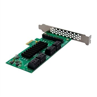 88SE9215 PCI-E X1 8-Channel 6G Expansion Card PCIe SATA3.0 I / O Adapter Converter Card