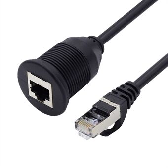 UT-017-1.0M 1m Waterproof CAT6 RJ45 Male to Female LAN Ethernet Network Extension Cable Car Panel Mount Design Connection Cord