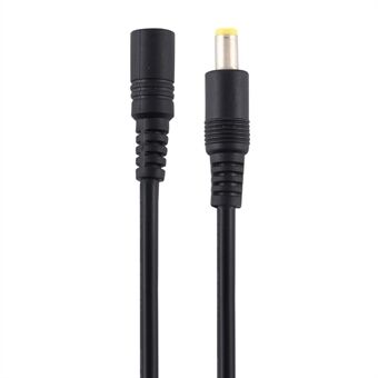 1m 8A DC Power Plug 5.5 x 2.5mm Female To Male Adapter Cable - Black