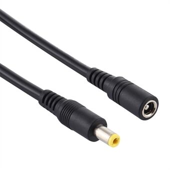 1.5m 8A DC Power Plug 5.5 x 2.1mm Female to Male Adapter Cable - Black