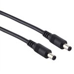 50cm 8A DC Power Plug 5.5 x 2.1mm Male to Male Adapter Cable - Black