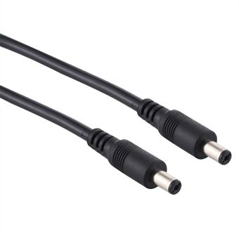 50cm 8A DC Power Plug 5.5 x 2.1mm Male to Male Adapter Cable - Black