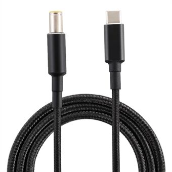 PD 100W 7.9 x 5.0mm Male to Type-C Male Nylon Braided Power Cord 1.8m