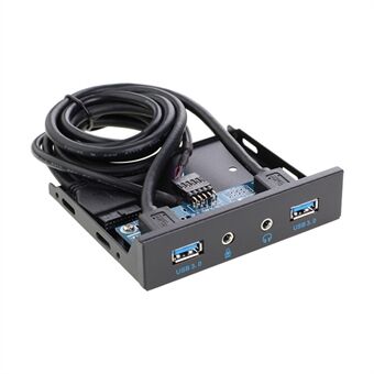 3.5 Inch 2-port USB 3.0 Front Panel with HD Audio Microphone Ports for Computer Case (0.6m)